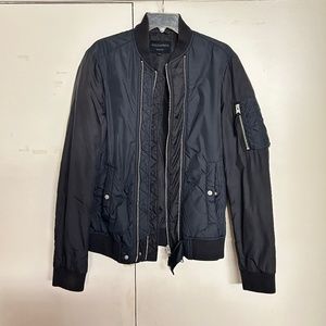 Allsaints Navy Braddock Bomber Jacket